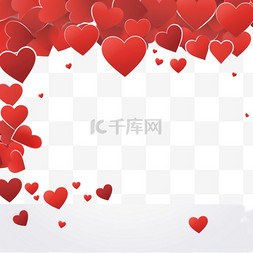 红色红心素材图片图片_情人节销售向量横幅模板情人节商