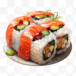 寿司美食美味食品绿色健康食物