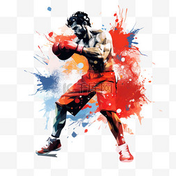 体育设计海报图片_梯度拳击海报设计