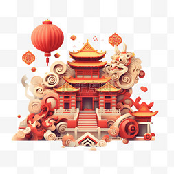 花灯插图图片_农历新年插图