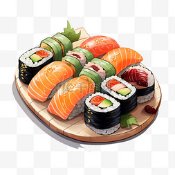 寿司餐饮美食食物烧烤菜品小吃