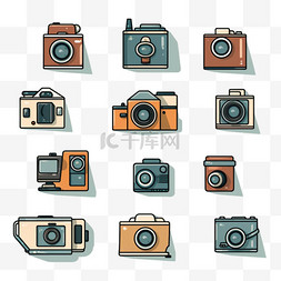 摄像机镜头图片_相机图标集合