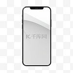 新款智能手机iPhone 13 Pro样机，白底黑屏隔离