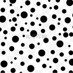 波尔卡圆点图片_可爱的图案背景，黑白矢量波尔卡