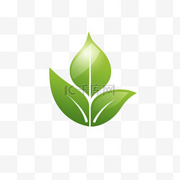环保绿叶标志图片_绿色生态环叶复选标记