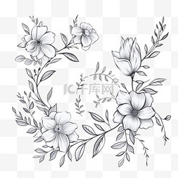 花朵植物装饰图片_手绘花卉装饰元素