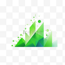 增速增长图片_业务份额市场增长绿箭背景