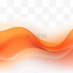流体渐变元素图片_橙色背景，带有流体渐变波浪形
