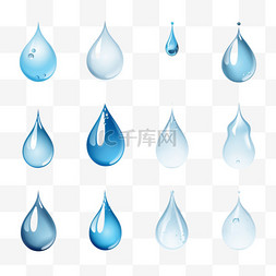 水花雨滴图片_矢量水滴符号集合