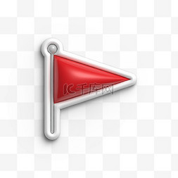 小元素符号图片_膨胀风三角小红旗