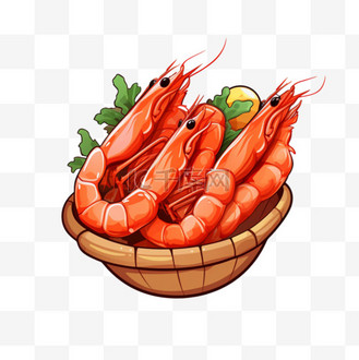 卡通鱼食物