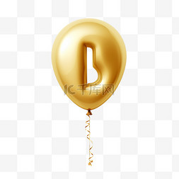 金色字母气球