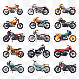 公路运输图片_大型独立式摩托车彩色剪贴画集，