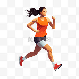 女子赛跑者过着健康的生活方式
