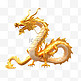 龙年3D立体金色中国龙金龙4