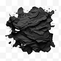 纹理黑色层次元素立体免扣图案