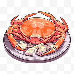 重阳节手绘插画图片_重阳节到了重阳菜品大闸蟹美食习