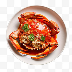 螃蟹重阳节美味插画红色螃蟹大闸