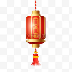 中式复古长灯笼春节新年元素