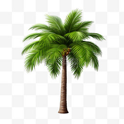 椰树质感棕榈树元素立体免扣图案