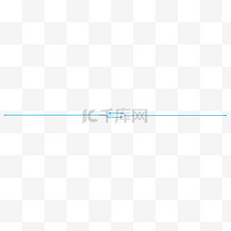 分割线简约蓝色图片_蓝色极简四角星分割线