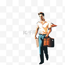 夏威夷风衬衫图片_身穿夏威夷衬衫的男人，带着手提