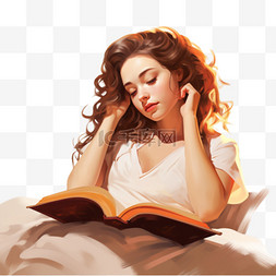 书上的图片_躺在书上的女孩