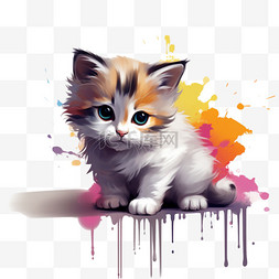 在墙上绘画图片_艺术家在墙上涂鸦一只猫