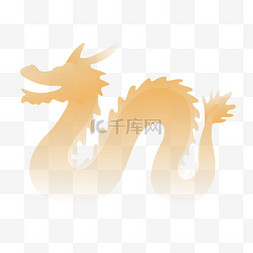 2024新年背景图图片_金色龙剪影龙年中国龙