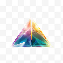 宝石三角形状卡通元素立体免扣图