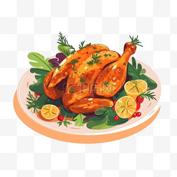 感恩父母烤鸡烧鸡美食感恩节火鸡