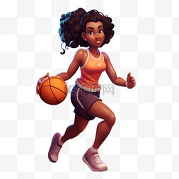 女孩投篮篮球女篮立体可爱打篮球