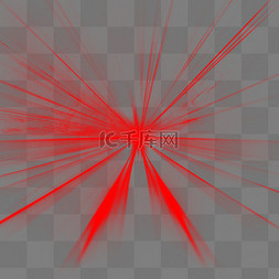 圆环红色图片_光线红色红色镭射线激光线条