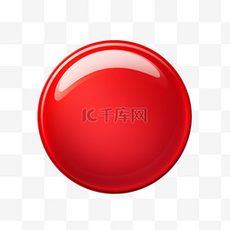 红圆ai按钮元素立体免扣图案
