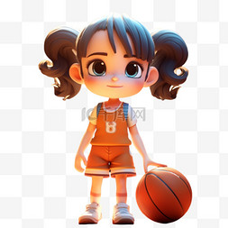 女孩子篮球女篮女篮立体可爱打篮