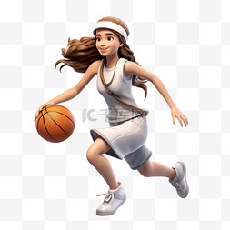 女打篮球图片_女孩子篮球女孩女篮立体可爱打篮