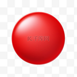 圆红图片_红圆按钮装饰元素立体免扣图案