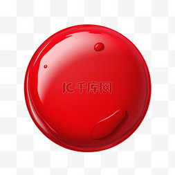 红圆按钮艳丽元素立体免扣图案