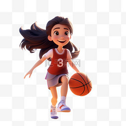 精彩篮球赛图片_女篮打篮球女篮立体可爱打篮球