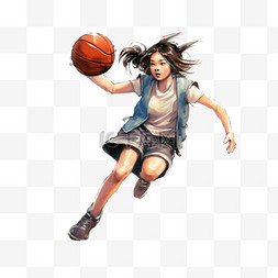 女孩女篮女篮立体可爱打篮球