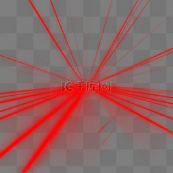 红色光超能线条红色射线光线光环