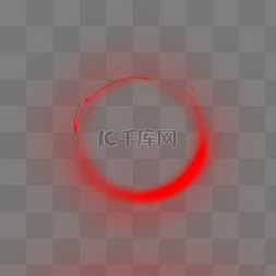 圆红色红色光线光环镭射射线