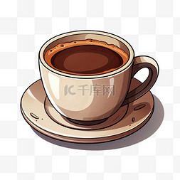 瓷器茶杯图片_咖啡瓷器茶杯元素立体免扣图案