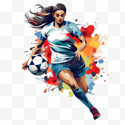 女足踢足球女子足球女足运动员足
