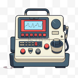 医疗箱图片_医院心脏病日护士心电监护仪AED医