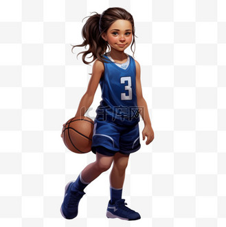 投球女孩子女篮女篮立体风篮球运动员