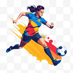 球门足球女足女足卡通运动足球
