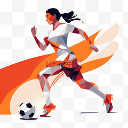 女孩子女足女足卡通运动足球