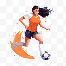 女足冠军女足卡通运动足球