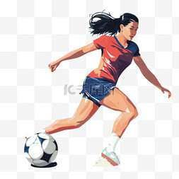 女踢足球图片_踢进门女足女孩子女足立体运动足